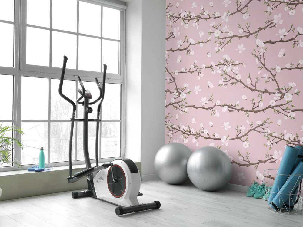 Różowe wiosenne gałązki