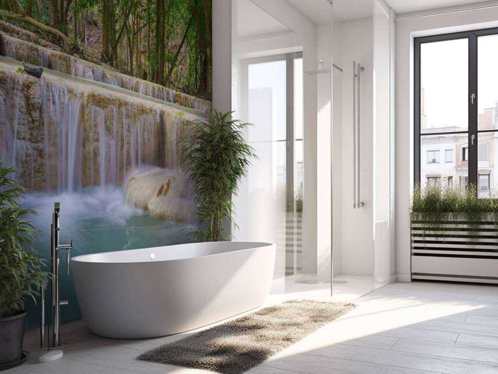 Wodospad w głębokim lesie deszczowym