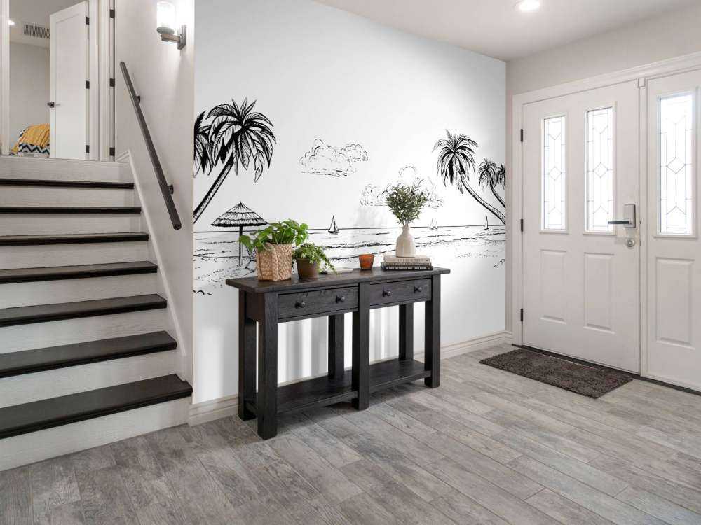 Plaża w czerni i bieli