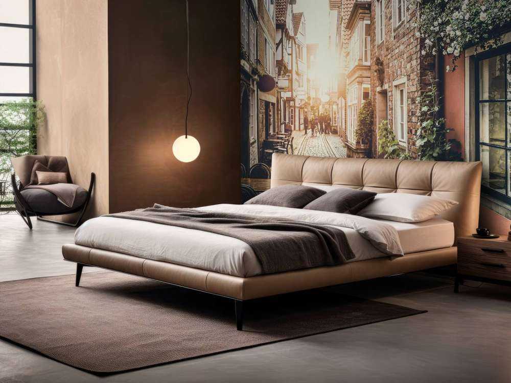 Zachód słońca na starej ulicy