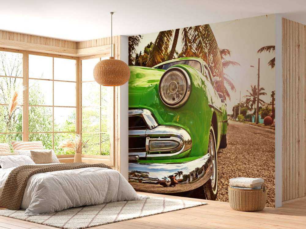 Klasyczny zielony samochód