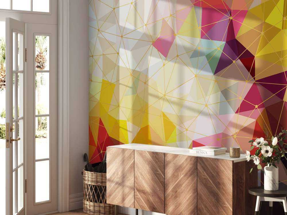 Druk kolorowych trójkątów