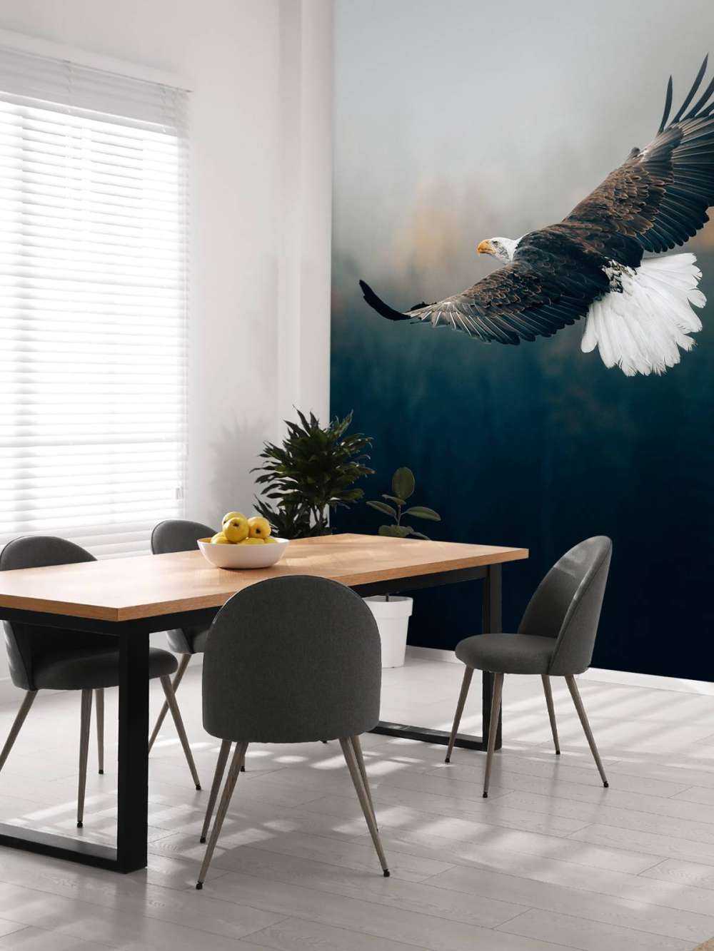 Orzeł przedni nad lasem