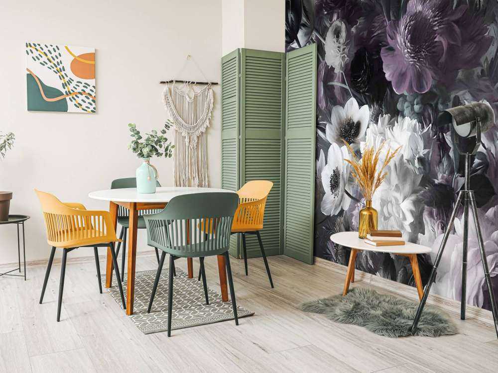 Duży bukiet z anemonami fioletowymi