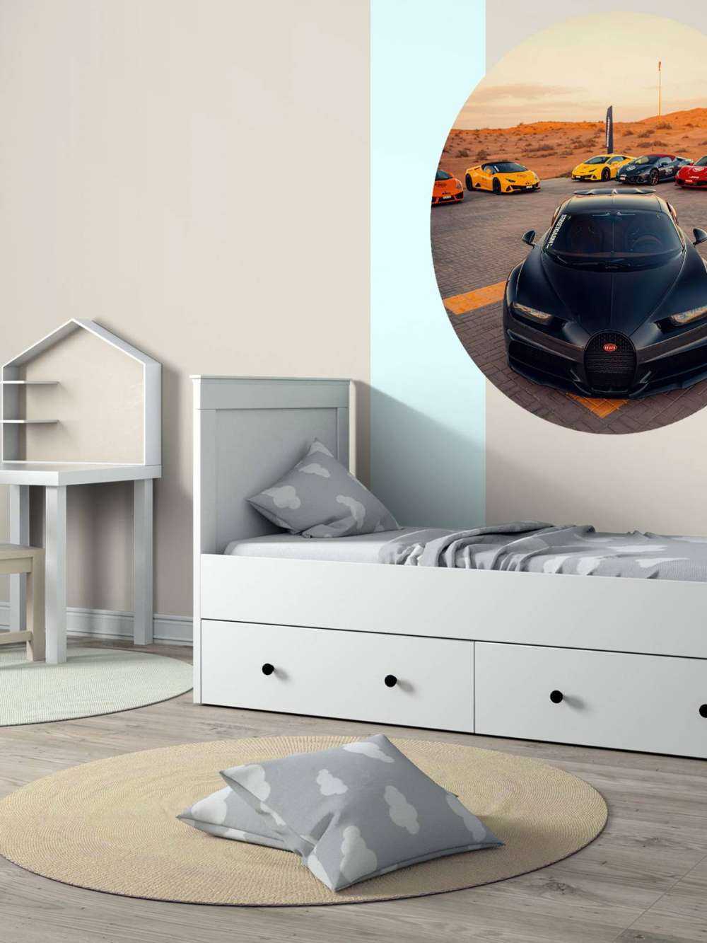 Hypercars przy zachodzie słońca