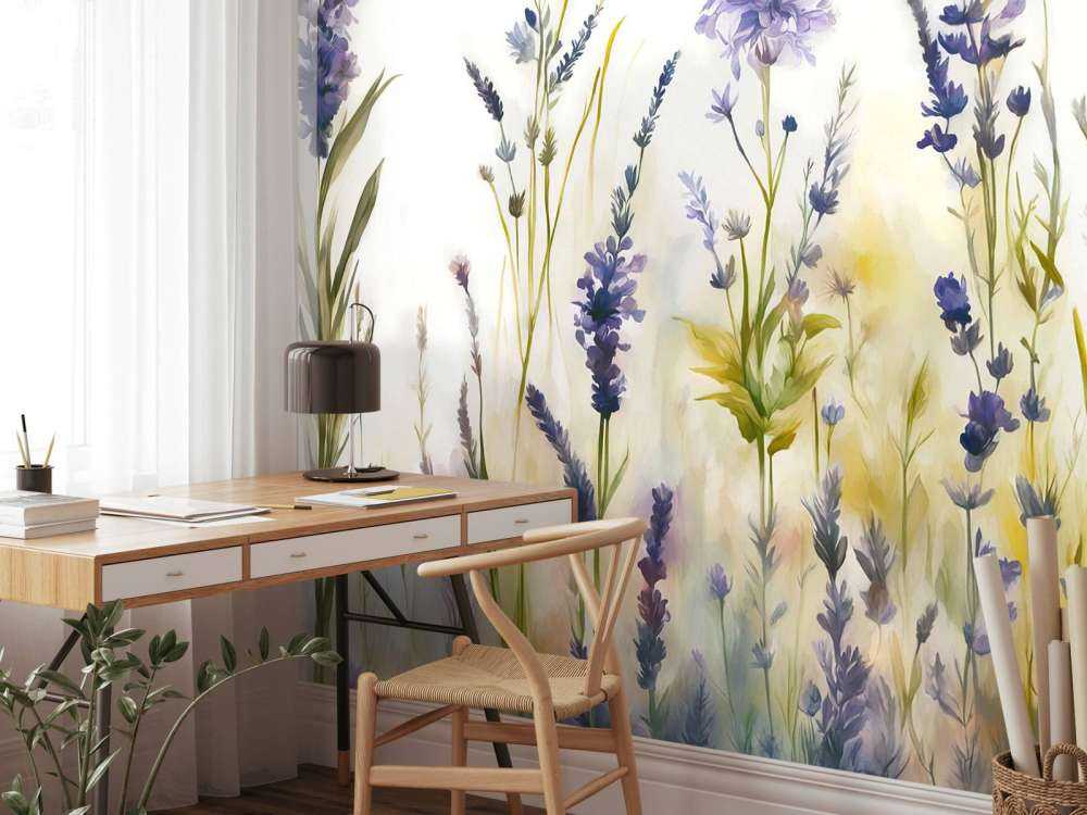 Lawendowa Polana Bezszwowy Pastel