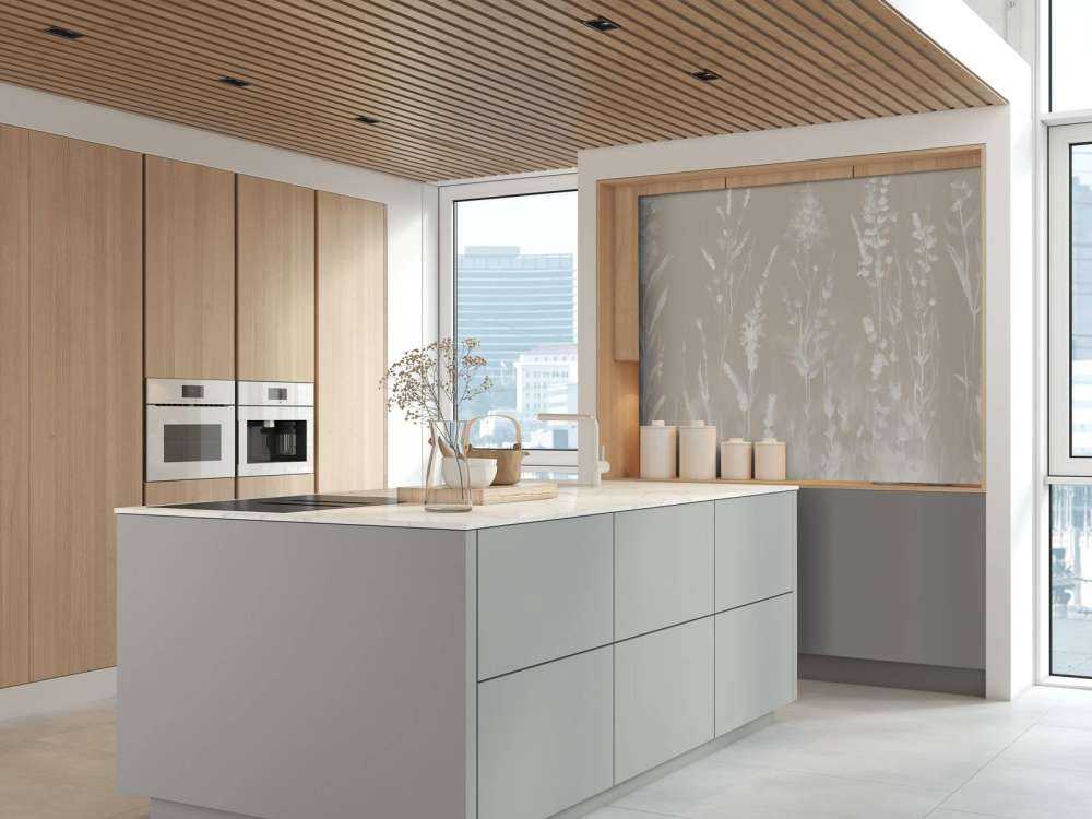 Beżowa Łąka Lawendowa Bezszwowa