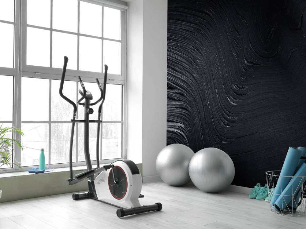 Stary liść palmowy w kolorze czarno-białym