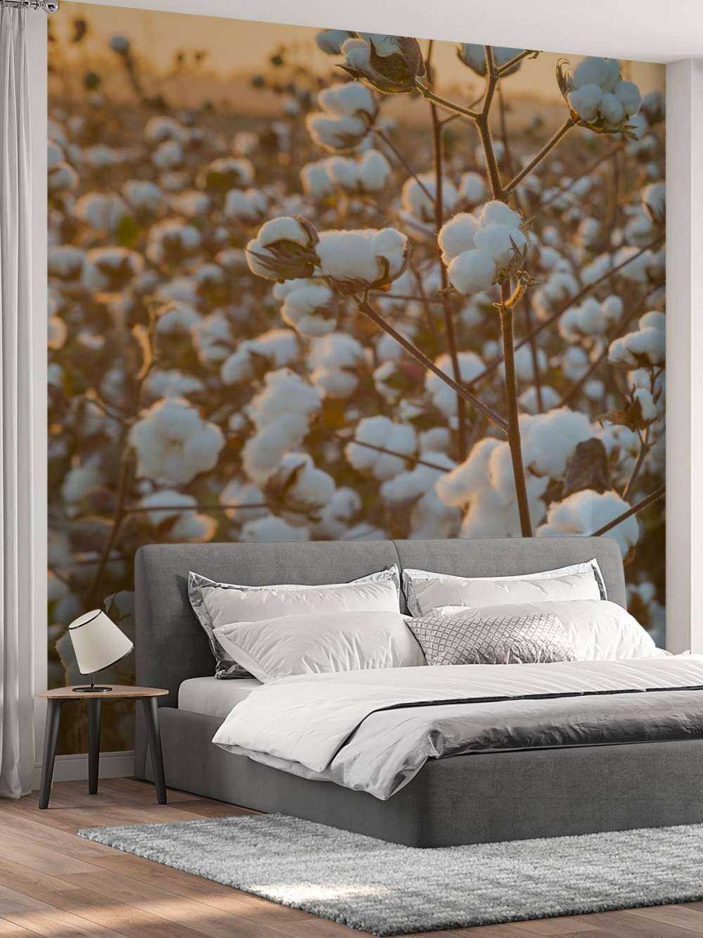 Bawełna Indyjska nad złotożółtym niebem