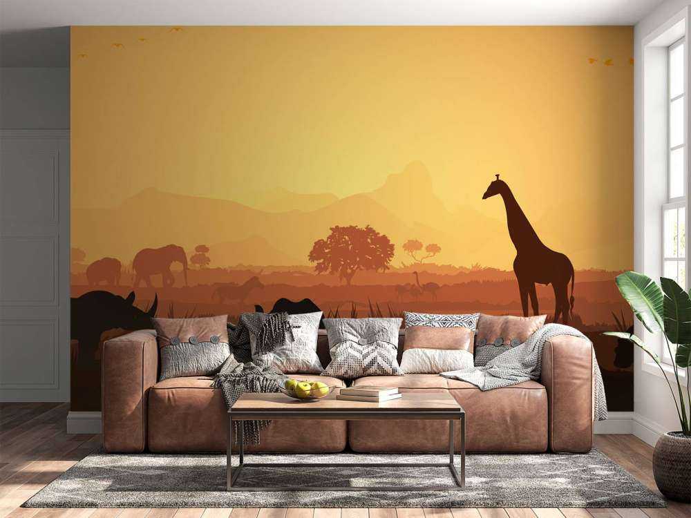 Dzikie zwierzęta na sawannie