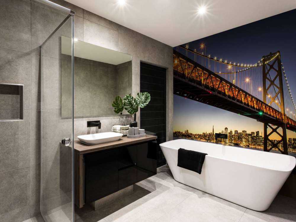 Most Bay Bridge z oświetleniem