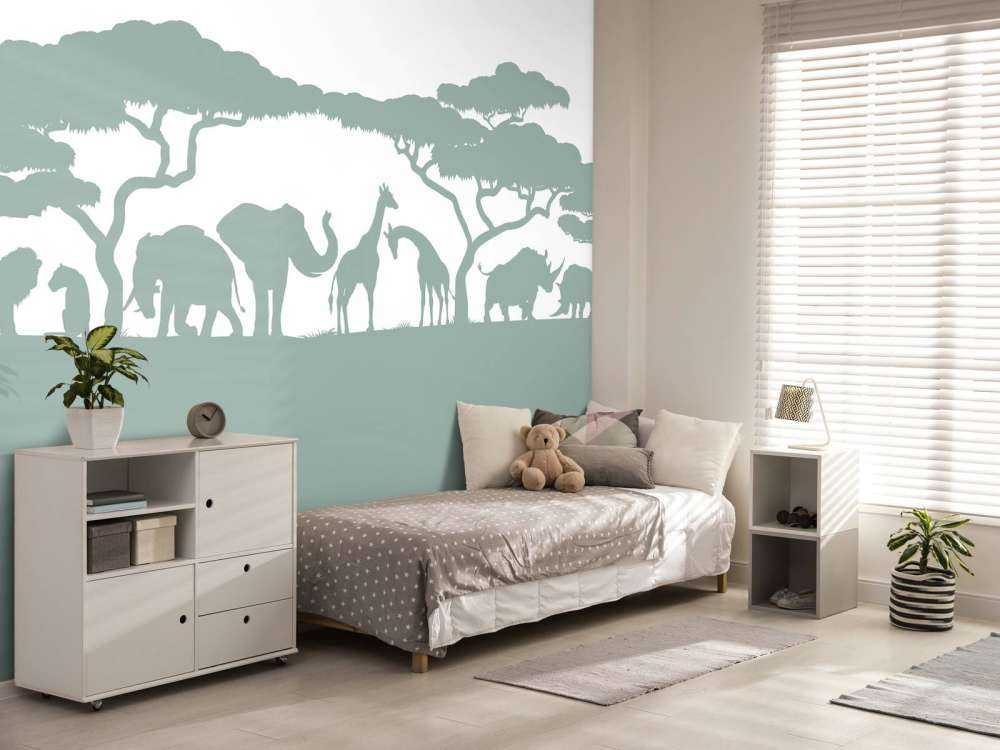 Sylwetka zwierząt safari, jasnozielona