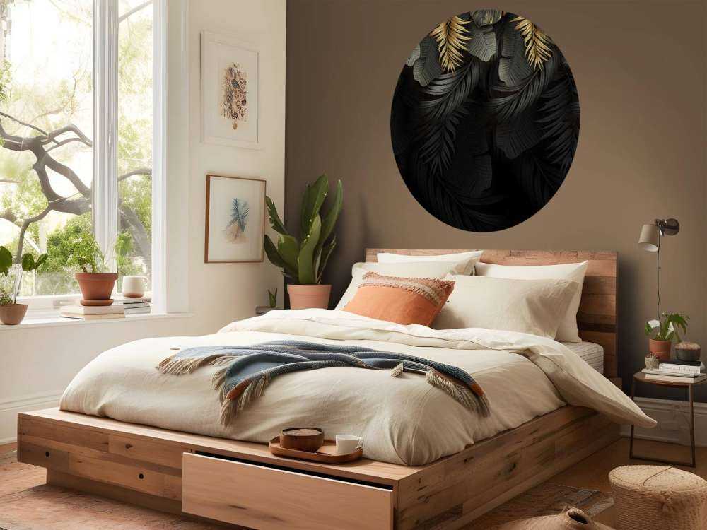 Liście na ciemnym tle