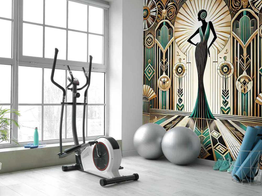 Scena elegancji vintage w stylu art deco