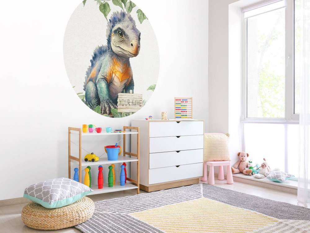 Młody ankylozaur w dżungli