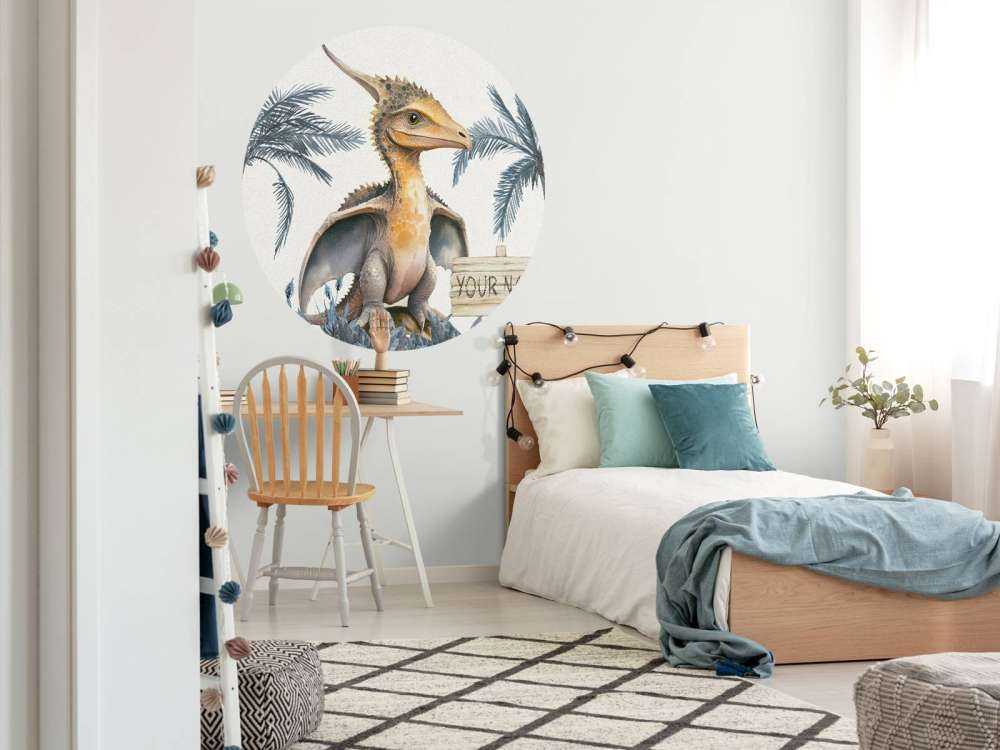 Młody pteranodon w niebieskiej dżungli