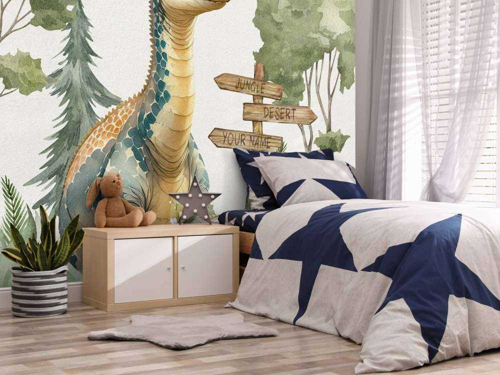 Młody brachiozaur w dżungli