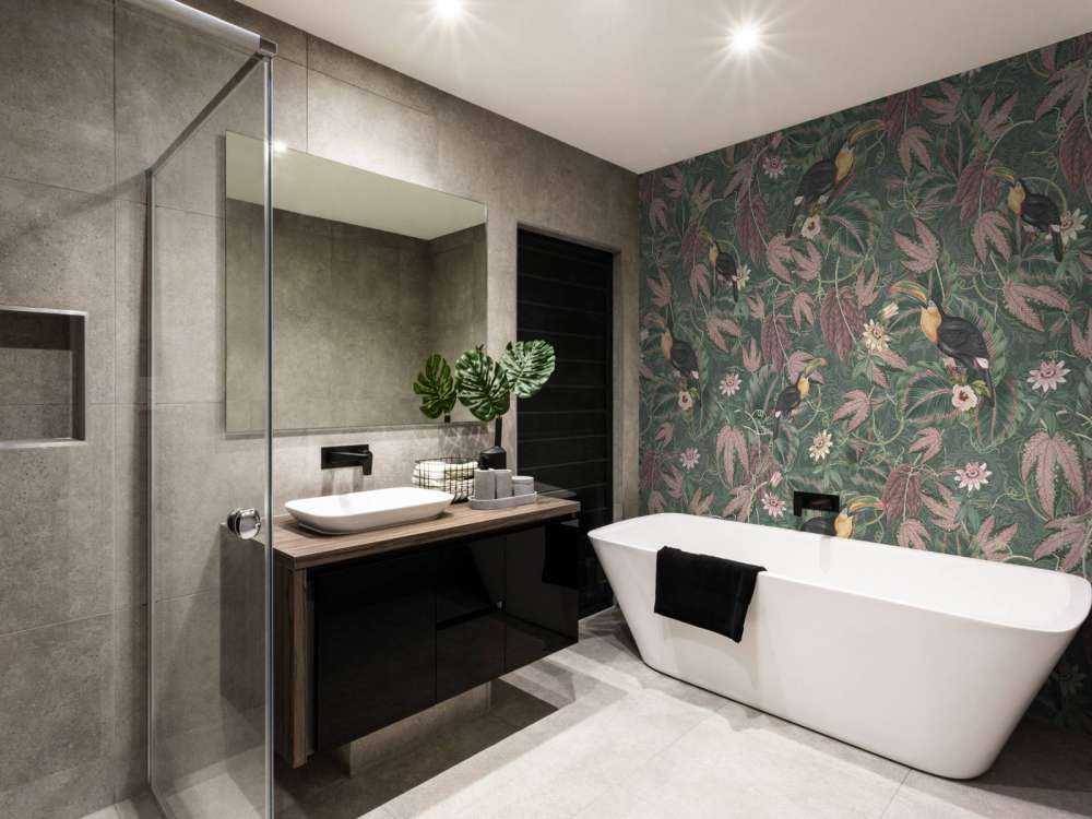 Ptaki i tukany z tropikalnej dżungli - ciemnozielony