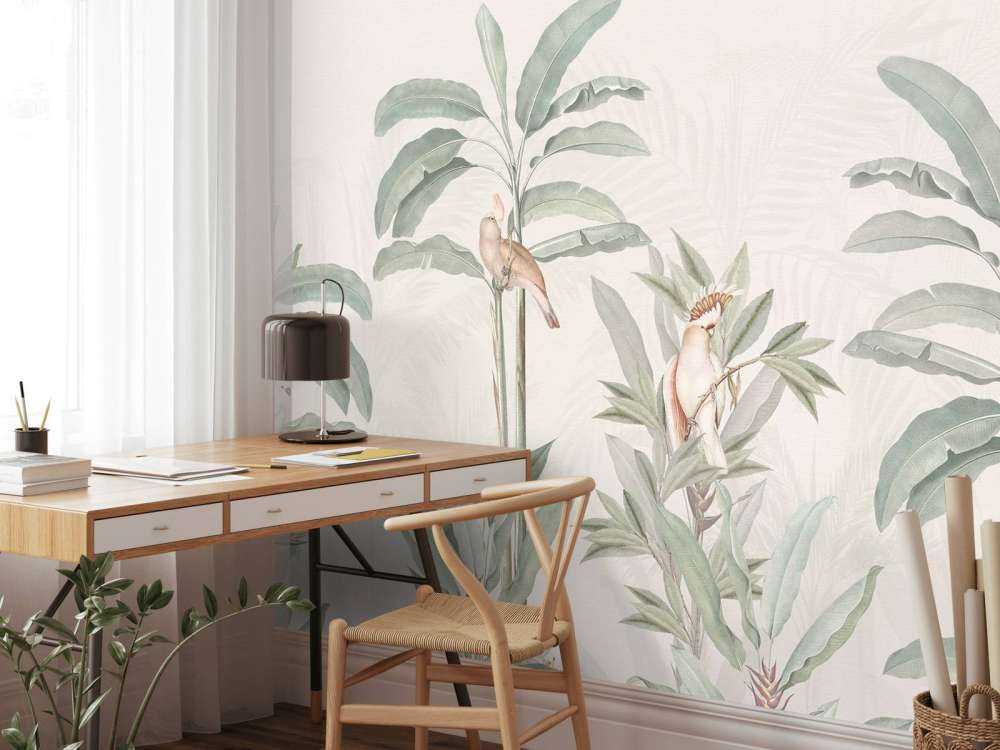 Vintage Jungle Landscape - pastelowy