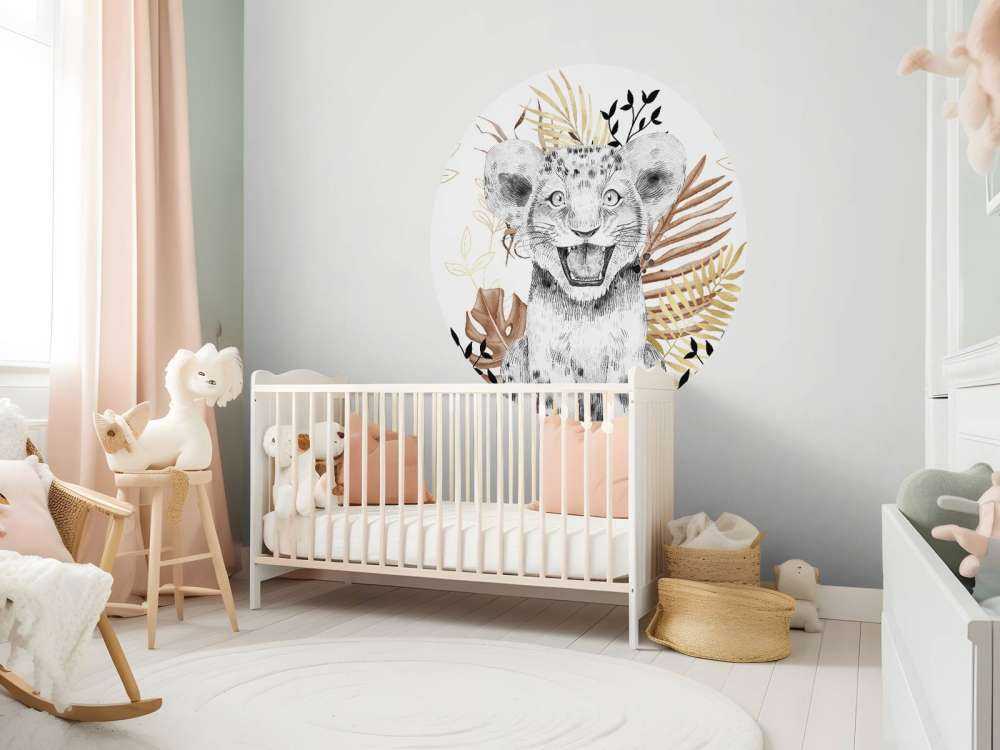 Brązowe i złote lwiątko