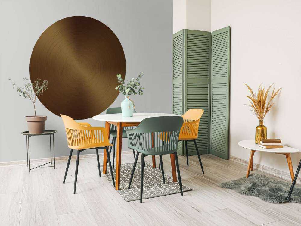 Brązowe, okrągłe tło