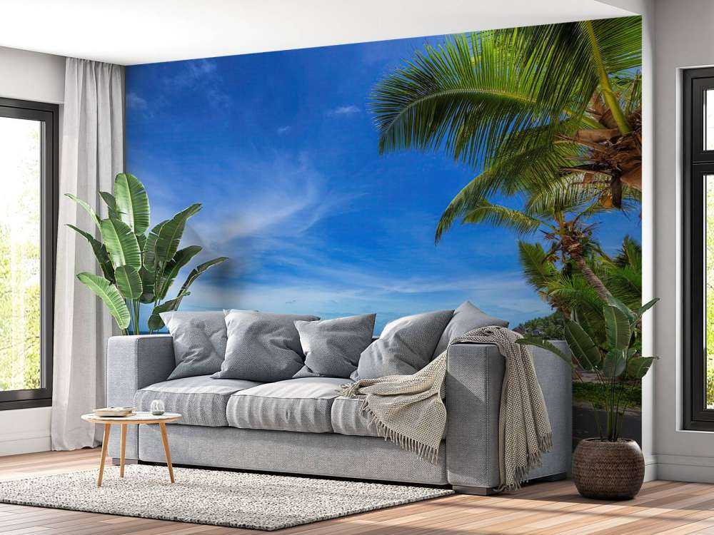 Tropikalna plaża z palmą