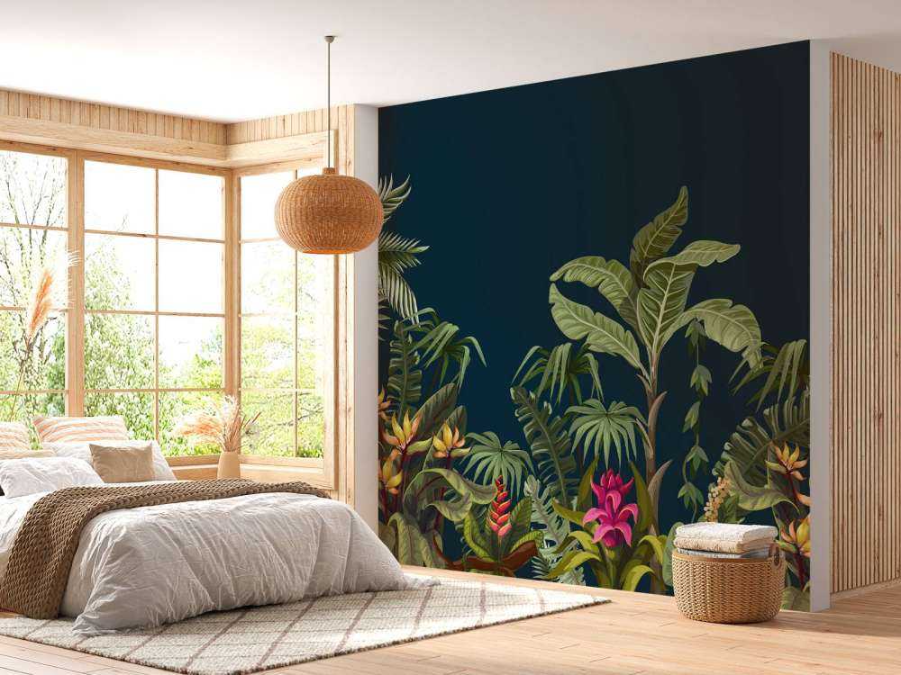 Kwiaty i drzewa w dżungli