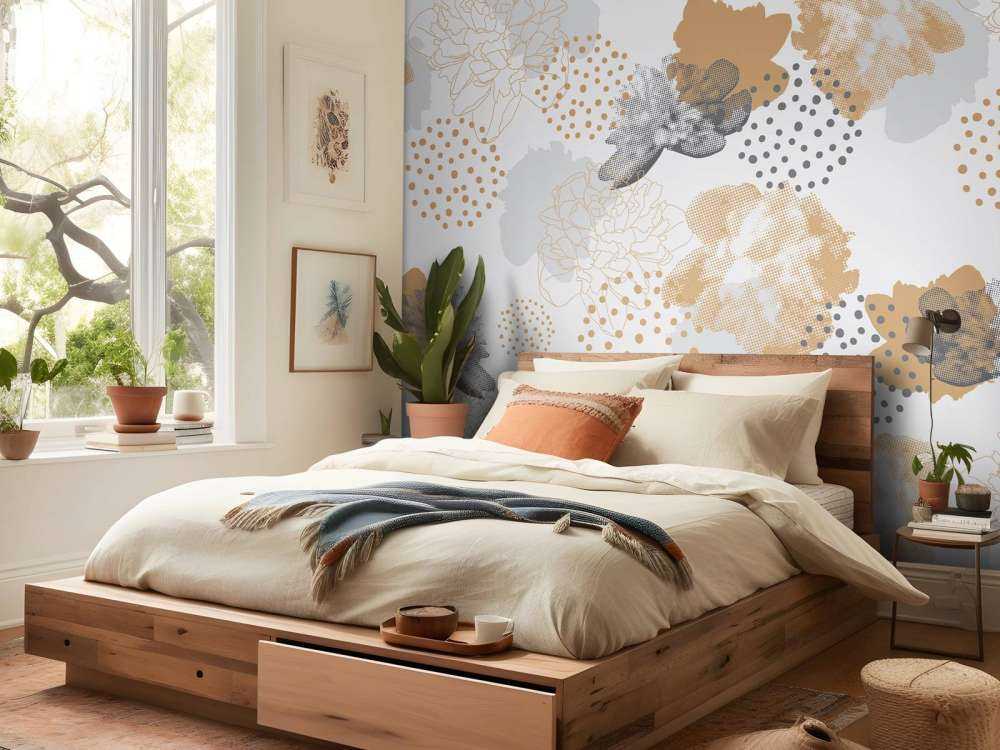 Szary wzór kwiatowy