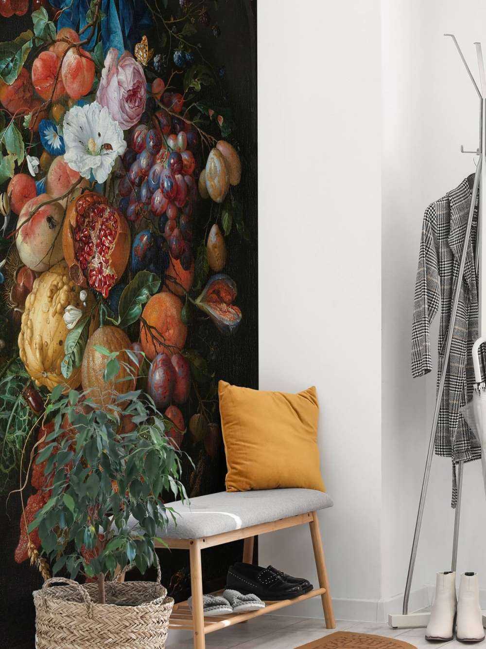 Feston z owoców i kwiatów