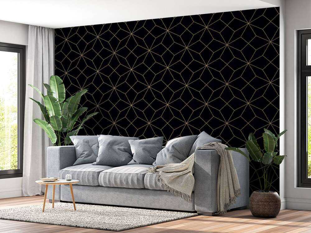 Linie abstrakcyjne, złoto