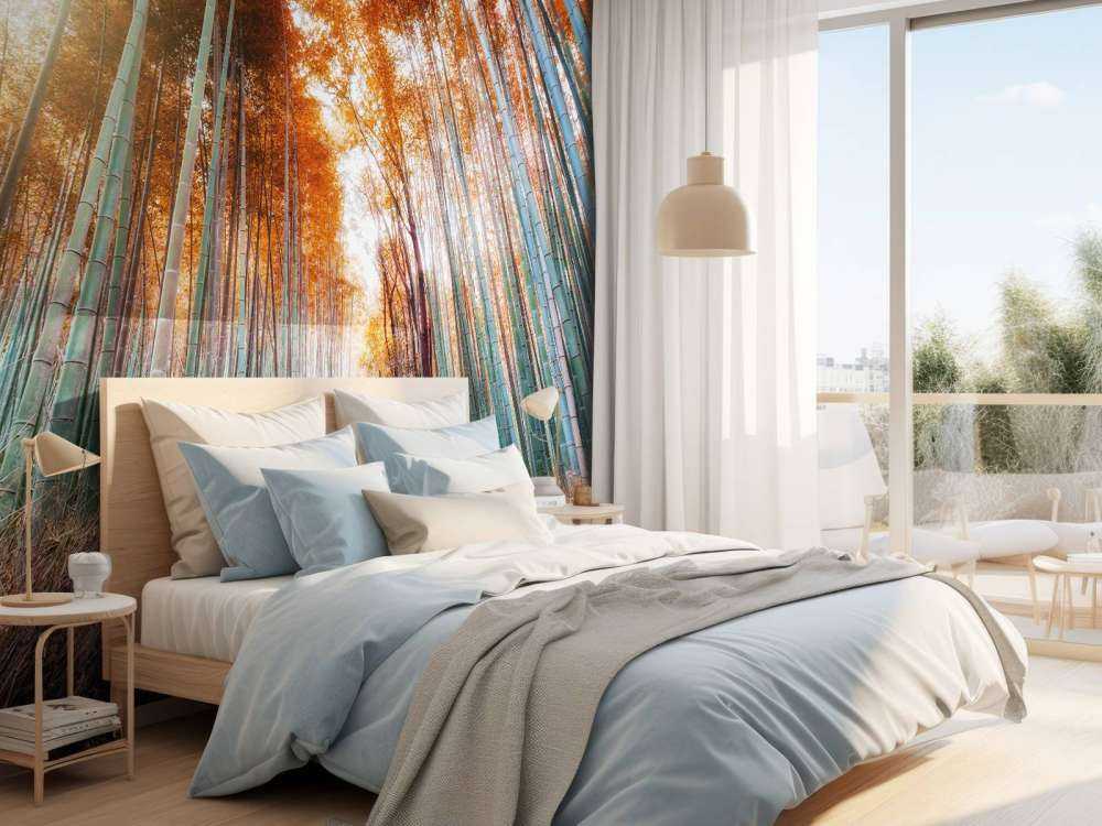 Jesienny las bambusowy