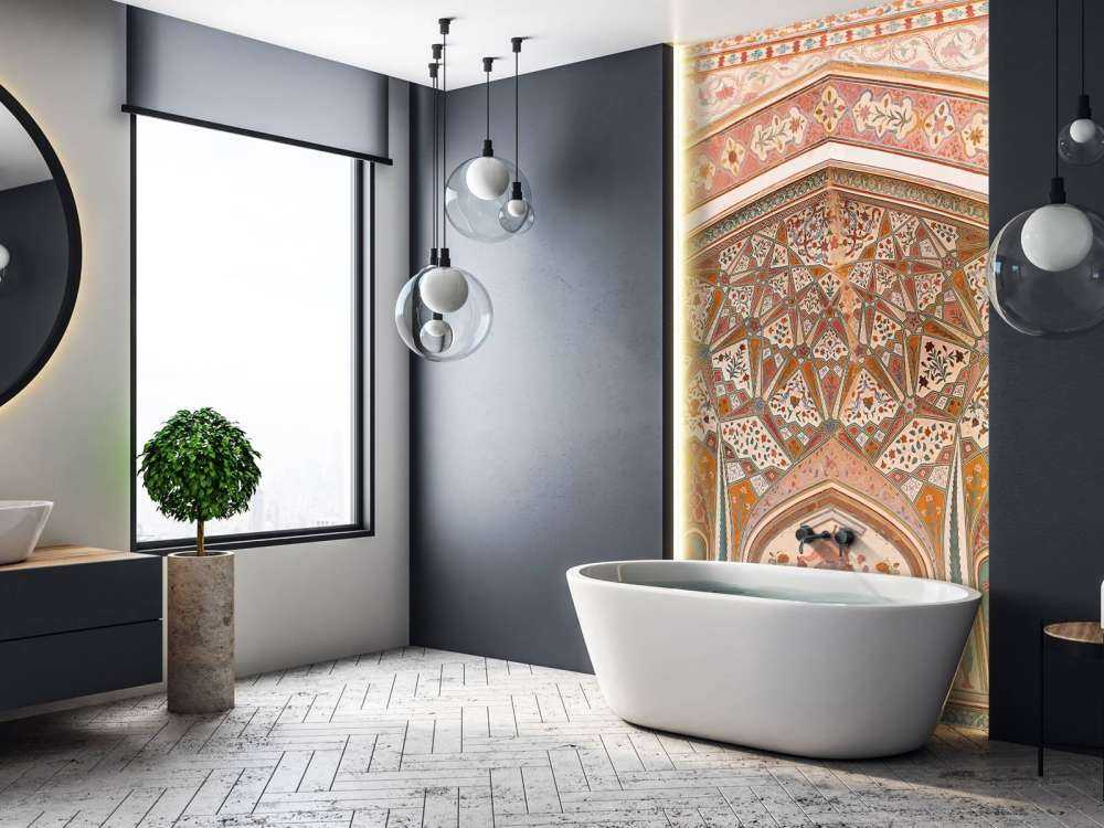 Bogato malowany łuk indiański