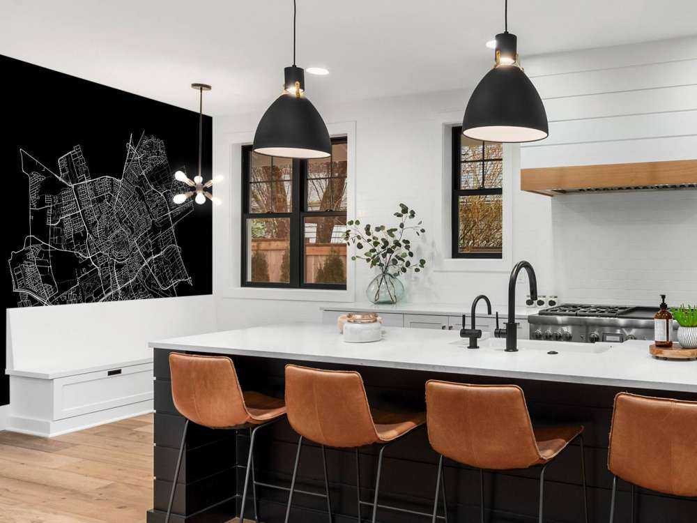 Mapa Groningen, czarna