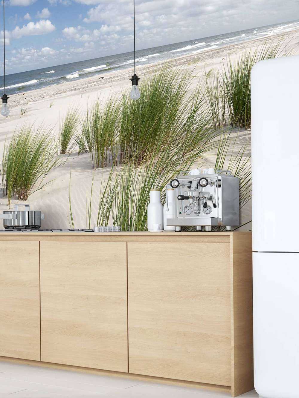 Plaża z roślinami wydmowymi