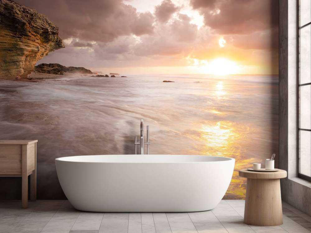 Zachód słońca w skałach