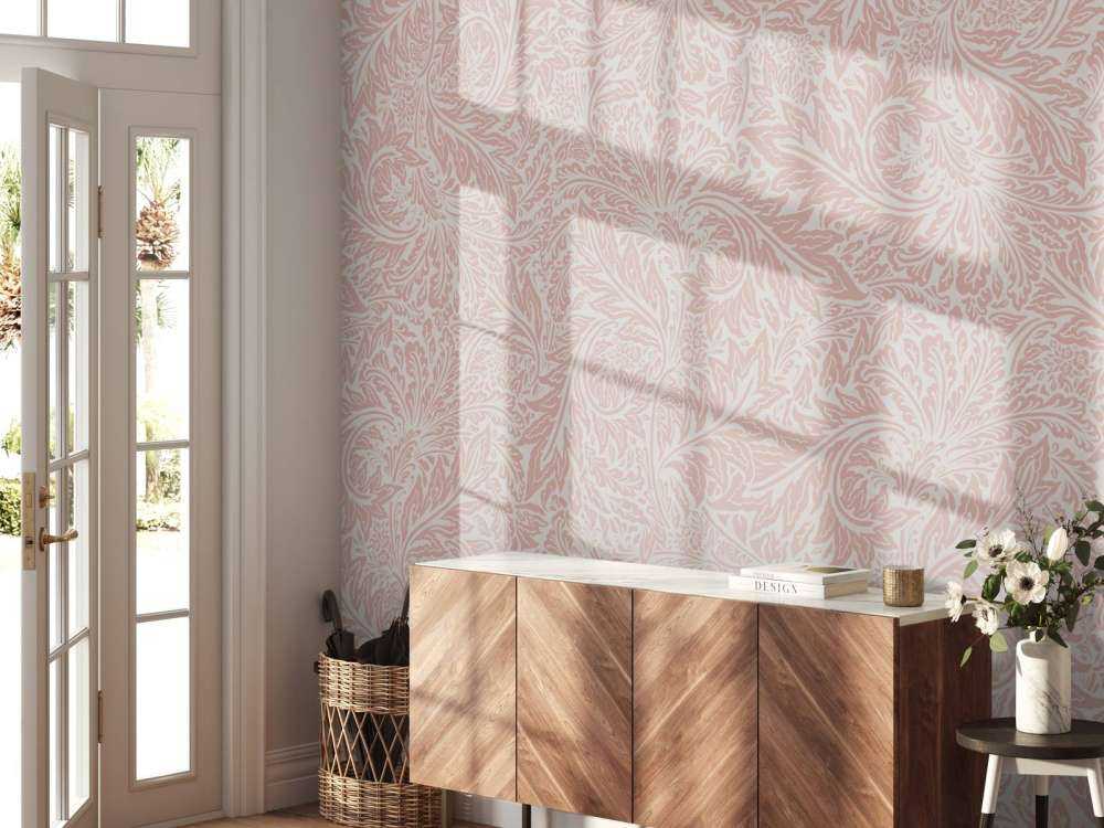 Morris Florals & Leaves - brzoskwiniowa mgiełka