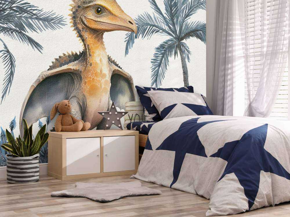 Młody pteranodon w niebieskiej dżungli