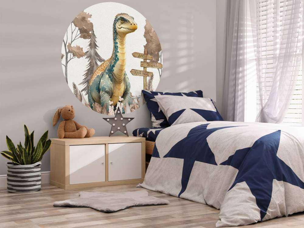 Młody brachiozaur w taupe dżungli