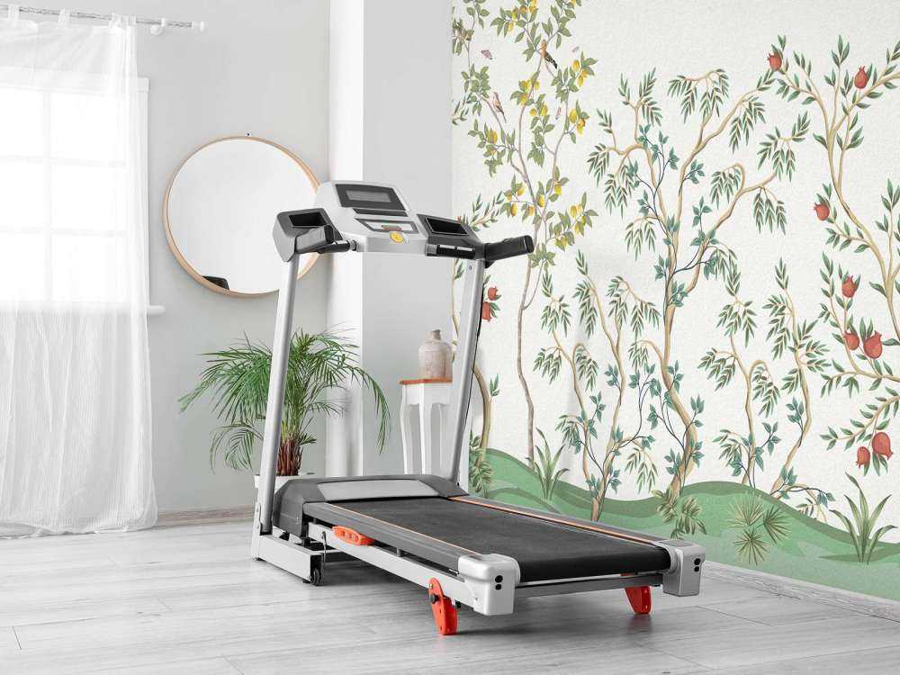 Krajobraz z drzewami owocowymi