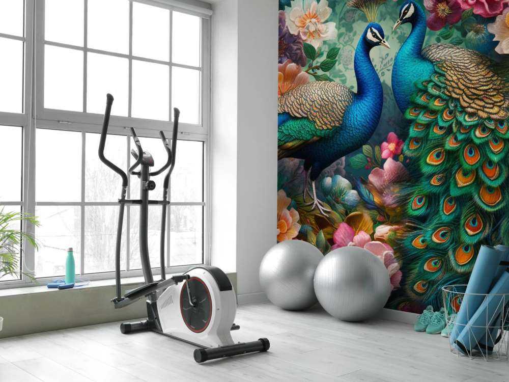 Kwiatowa Kula z Pawiami