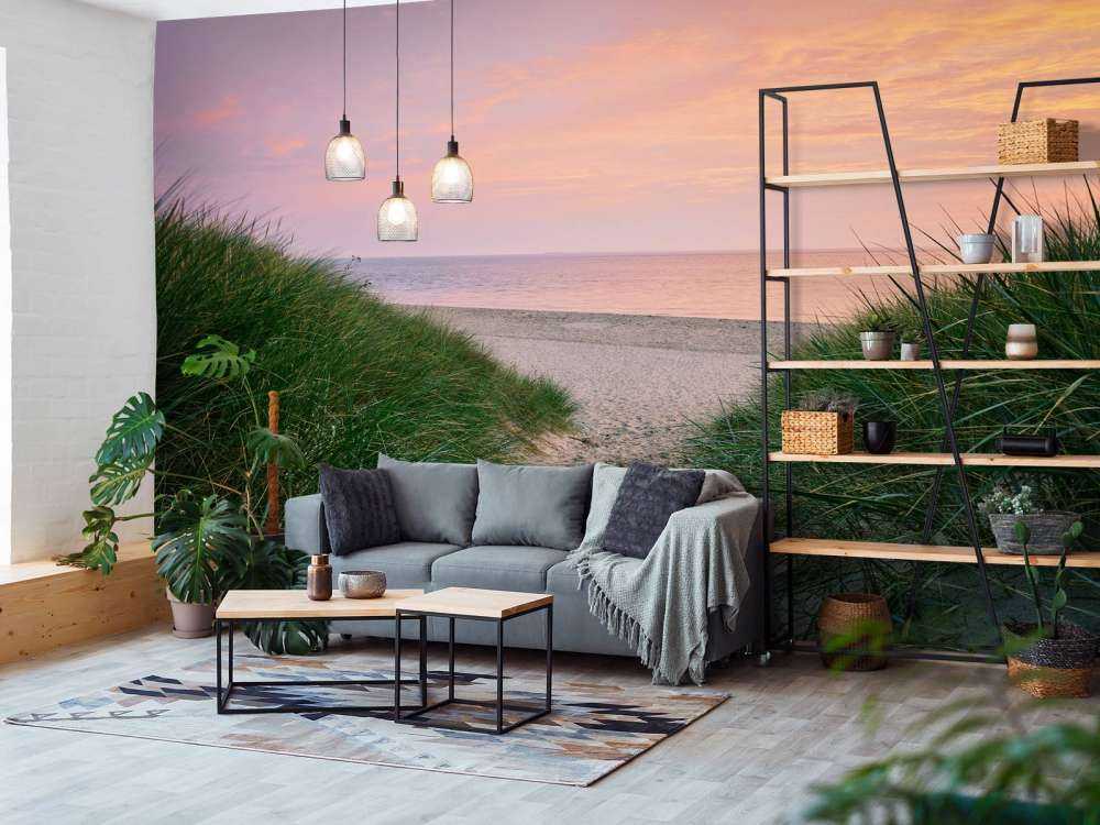 Przejście na wydmę przy wschodzie słońca