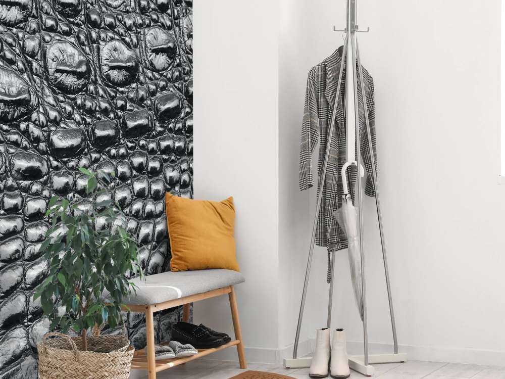 Skóra czarnego krokodyla