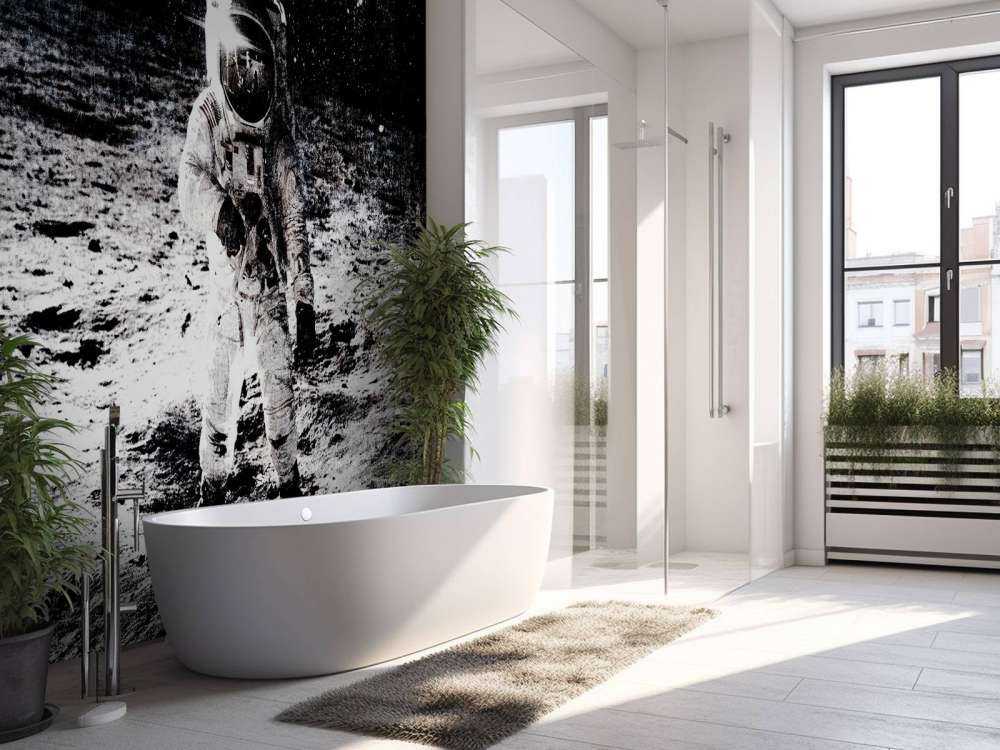 Astronauta w stylu vintage