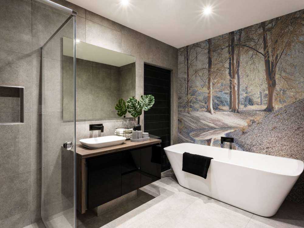 Strumień w lesie - pastel