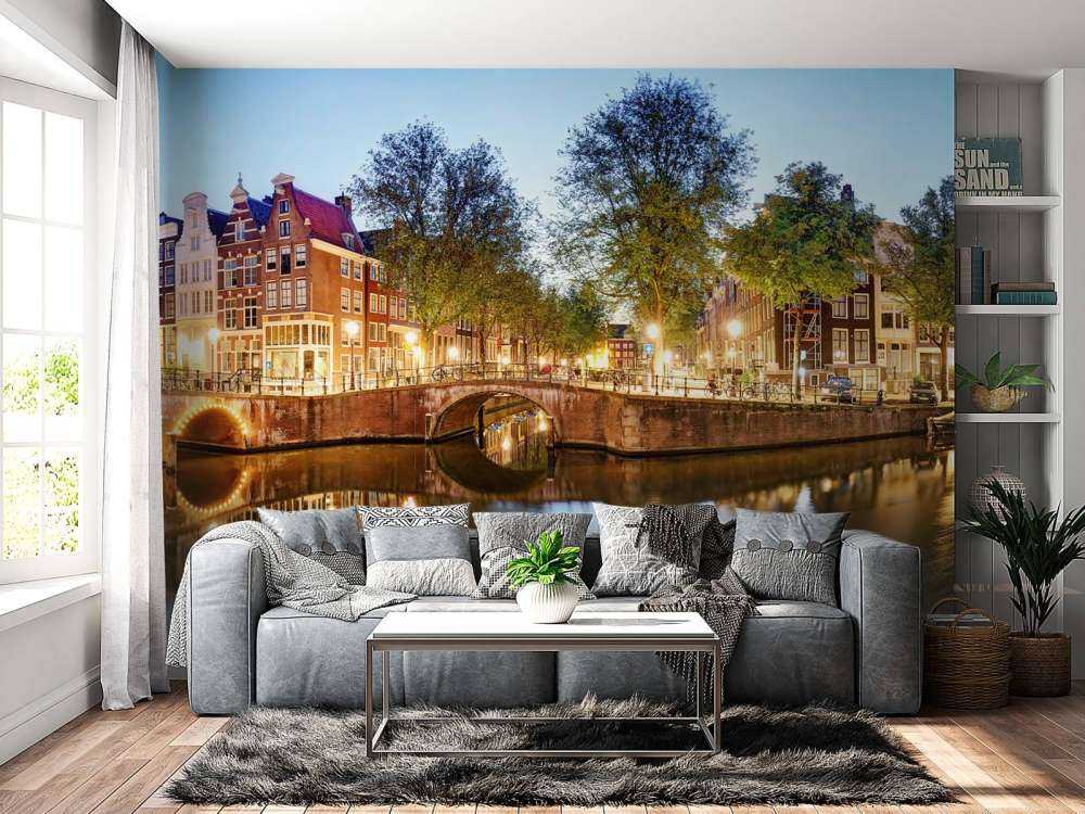 Amsterdam w nocy