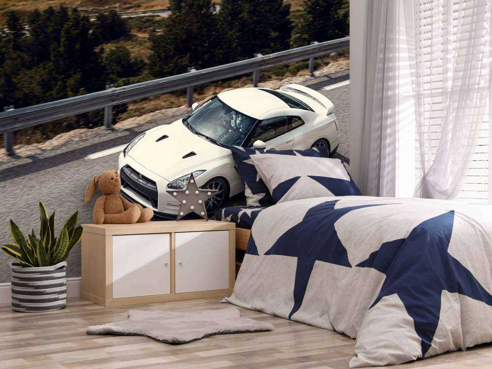 Nissan GT-R na górskiej drodze