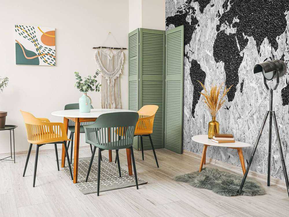 Czarna mapa świata na białym tle