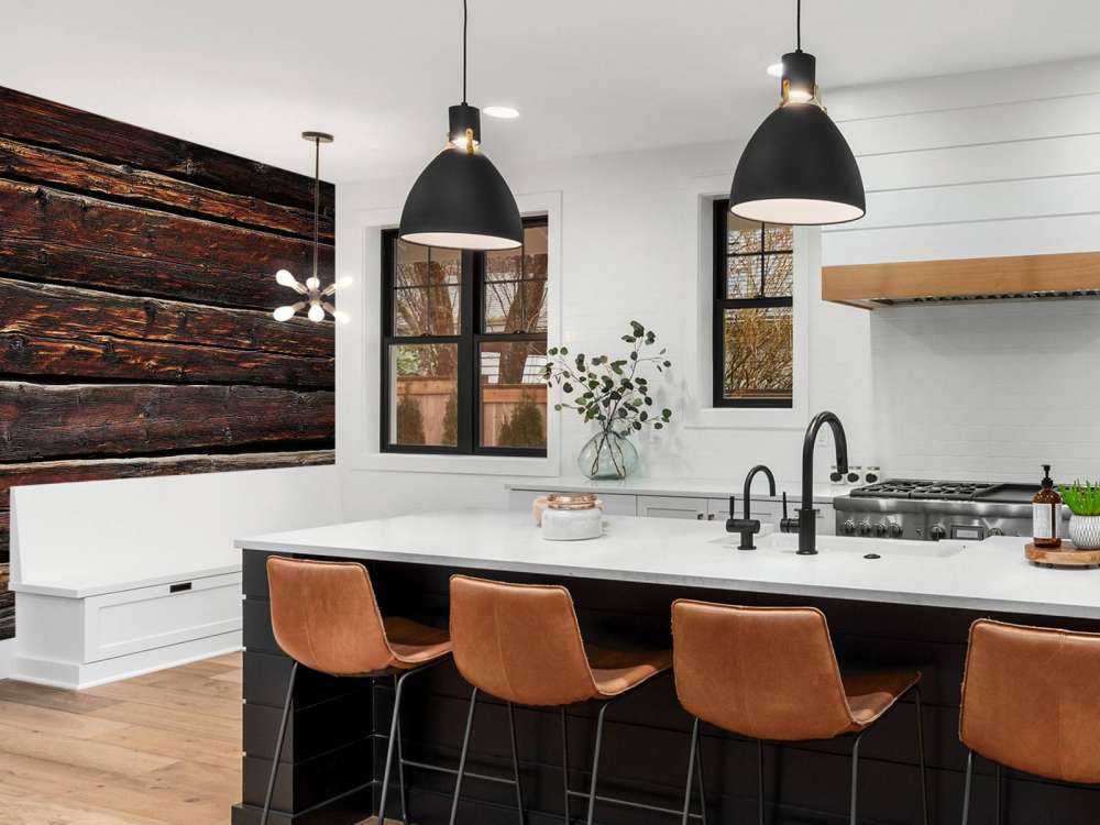 Postarzane ciemne deski