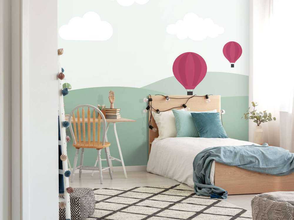 Wzgórza z balonami na gorące powietrze