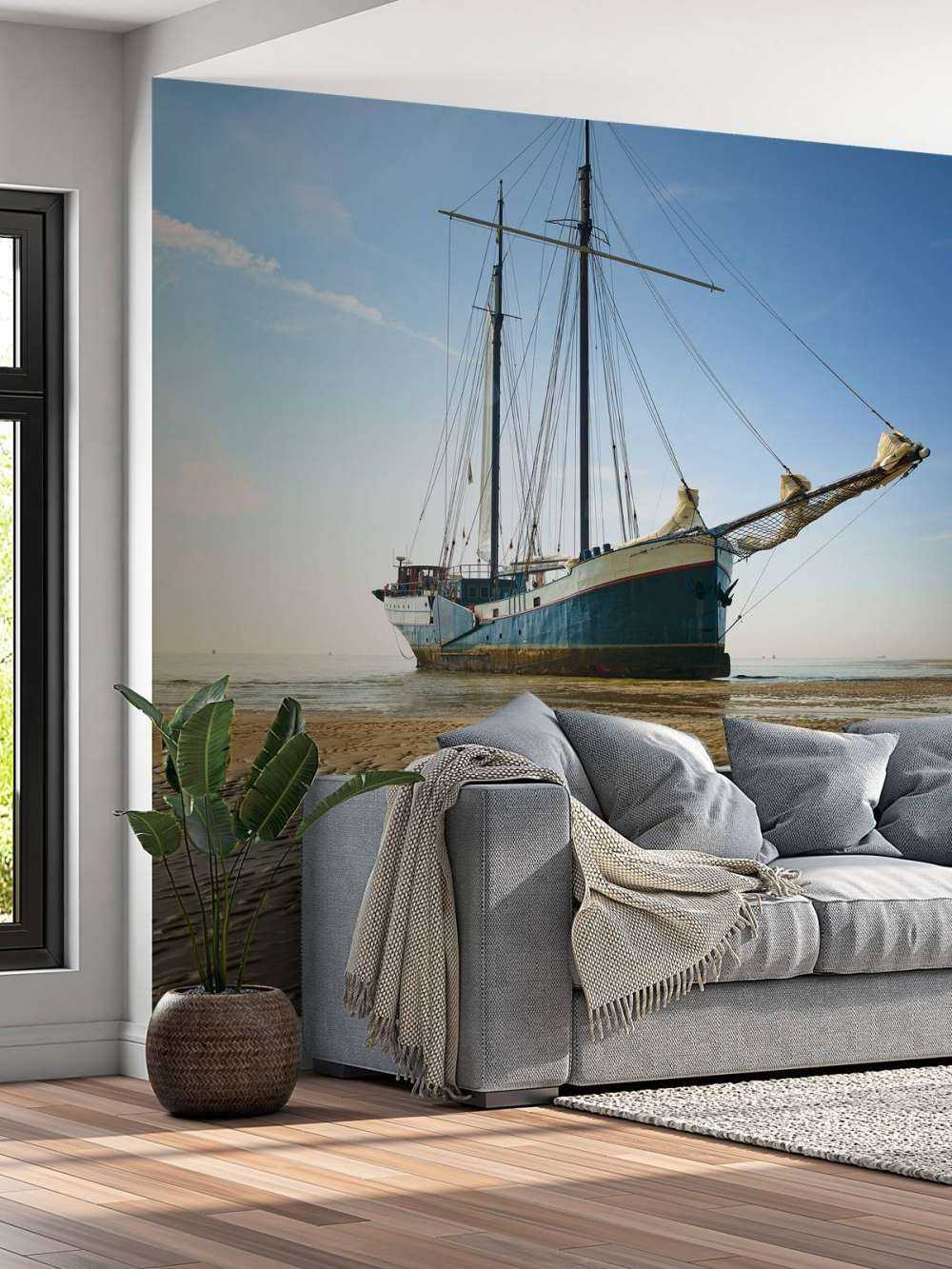 Statek na pływakach błotnych